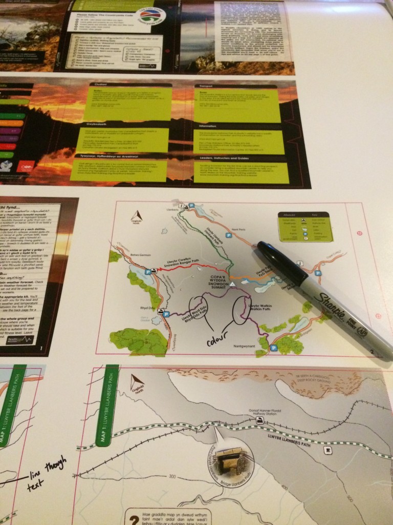 Making the final edits to the new Snowdon map 